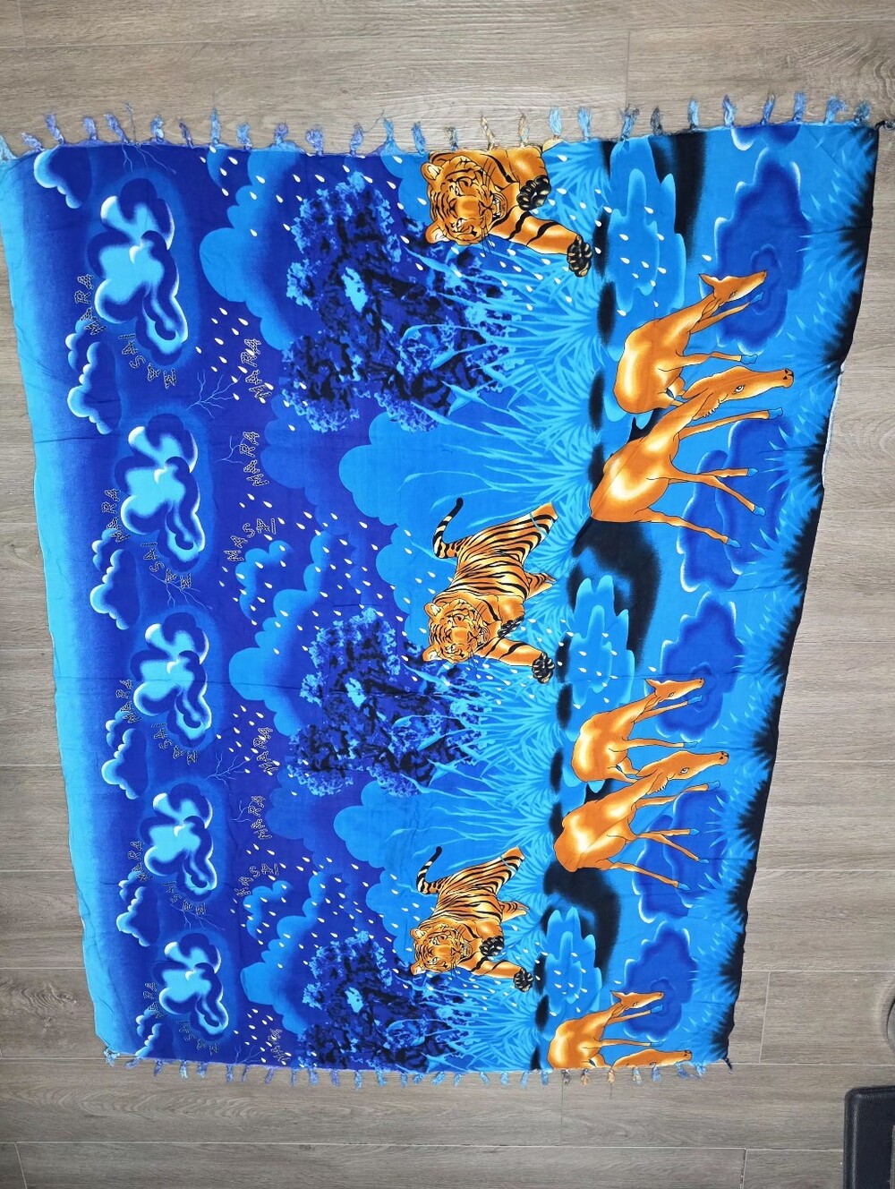 Wildlife Blue Beach -Bathingsuit  Sarong Tigers Wall Tapastry Tablecloth Scarf